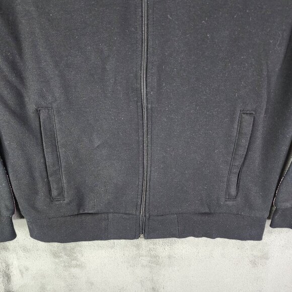 Mens Black & Red Guess Track Jacket Full Zip Long Sleeve Mock Neck Size M - Picture 3 of 11
